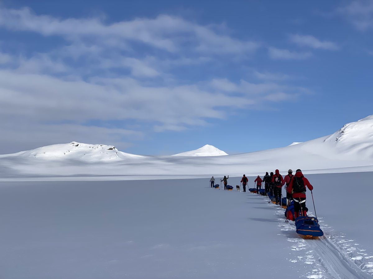 Flotte skiforhold i et vakkert landskap